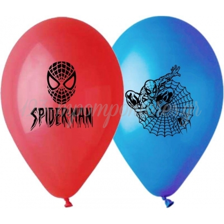Τυπωμενα Μπαλονια Latex Spiderman Μπλε-Κοκκινα  13" (33Cm) – ΚΩΔ.:13613269-Bb