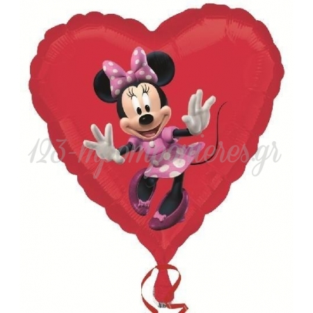 Μπαλονι Foil 45Cm Minnie Mouse Κοκκινη Καρδια – ΚΩΔ.:22944-Bb