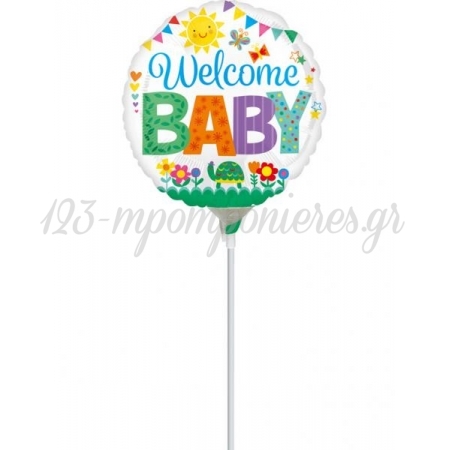 Μπαλονι Foil Mini Shape 9''(23Cm) «Welcome Baby» Ζωακια – ΚΩΔ.:535593-Bb
