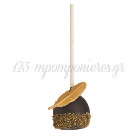 Popcakes Με Ζαχαροπαστα Και Θεματικη Διακοσμηση - Boho - Χρυσα Φτερα - ΚΩΔ:1776-Far