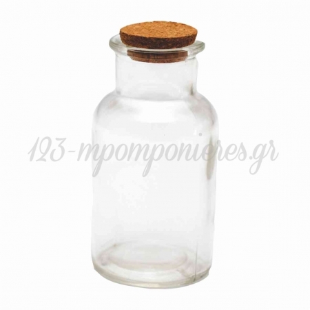 Γυαλινο Μπουκαλι Με Φελο 250Ml 12,5X6,5Cm - ΚΩΔ:29003-Mc