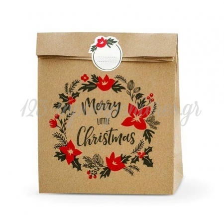 Χαρτινα Craft Σακουλακια Για Δωρακια Merry Christmas Με Αυτοκολλητο - ΚΩΔ:Tnp2-031-Bb