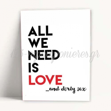 Καρτα Αγαπης “Love & Dirty Sex” - ΚΩΔ:Xk14001K-38-Bb