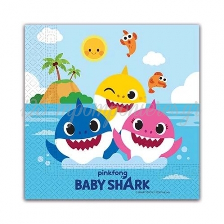 Χαρτοπετσετες Baby Shark - ΚΩΔ:92542-Bb