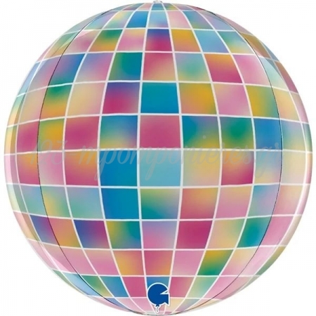 Μπαλονι Foil 15''(38Cm) 4D Πολυχρωμη Disco Μπαλα - ΚΩΔ:G74008-Bb