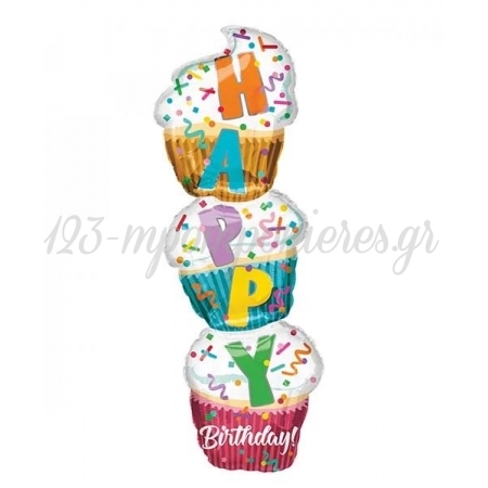 Μπαλονι Foil 33X104Cm Τουρτα Happy Birthday - ΚΩΔ:537983-Bb
