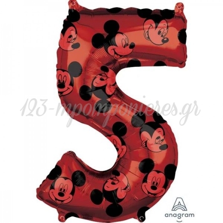 Μπαλονι Foil 45X66Cm Mickey Mouse Αριθμος 5 - ΚΩΔ:540135-Bb