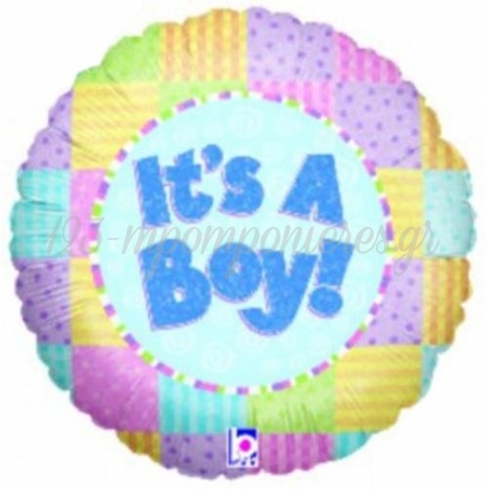 Μπαλονι Foil 45Cm Για Γεννηση «It'S A Boy» Παστελ Χρωματα Holographic – ΚΩΔ.:86606Ρ-Bb