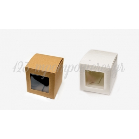 Κουτι Κυβος Χαρτινο Με Παραθυρο Ζελατινα Μικρο 6Cm - ΚΩΔ:506221