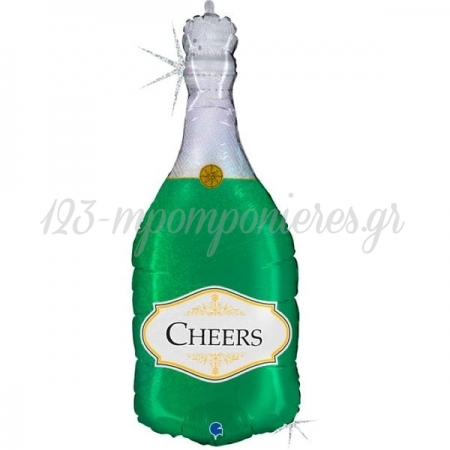 Μπαλόνι Foil Μπουκάλι Πράσινο Σαμπάνιας Cheers 36"(91cm) - ΚΩΔ:72028GH-BB