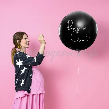 Μπαλόνια Boy or Girl 36'' (90Cm) Latex με ροζ κομφετί για Gender Reveal  – ΚΩΔ:BG36-2-D-BB