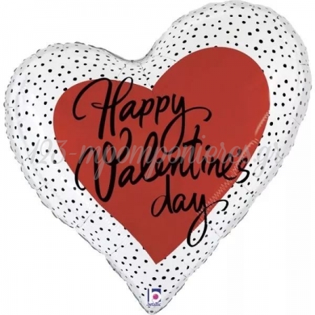 Μπαλόνι Foil 35″(89cm) Καρδιά ‘Happy Valentine’s Day’ - ΚΩΔ:25158-BB