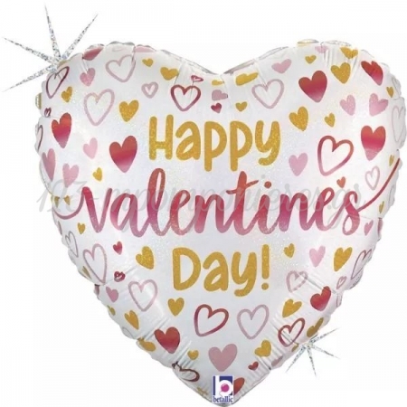 Μπαλόνι Foil 18″(46cm) Valentine Ombre Καρδιές - ΚΩΔ:26156-BB