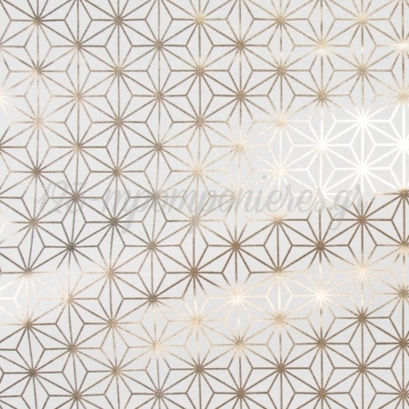 Ύφασμα με χρυσά γεωμετρικά σχέδια, φάρδος 140cm - ΚΩΔ:308019-NT