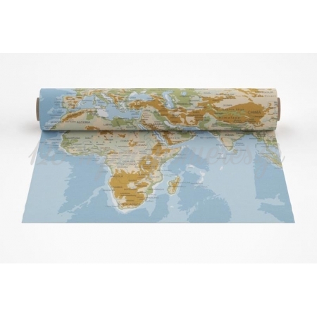 Ρολό Ράνερ ύφασμα τυπωμένο με έγχρωμο χάρτη 27cm x 2m - ΚΩΔ:902334-NT