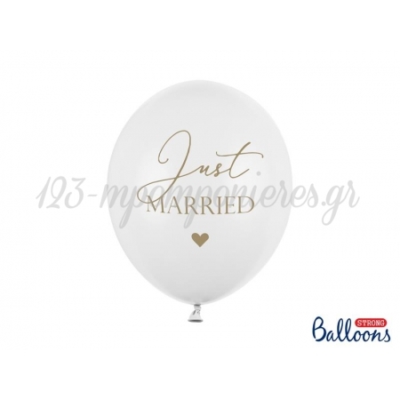 Μπαλόνι Just Married 30cm 50 τεμάχια - ΚΩΔ:496624-NT