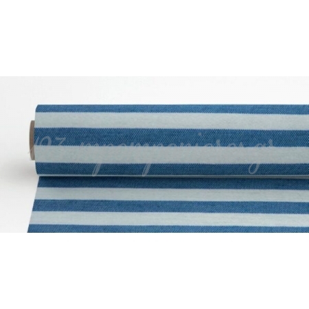 Ρολό Ράνερ βαμβακερό ριγέ λευκό-σκούρο μπλε 45cm x 4,5m - ΚΩΔ:909228-2-45-NT
