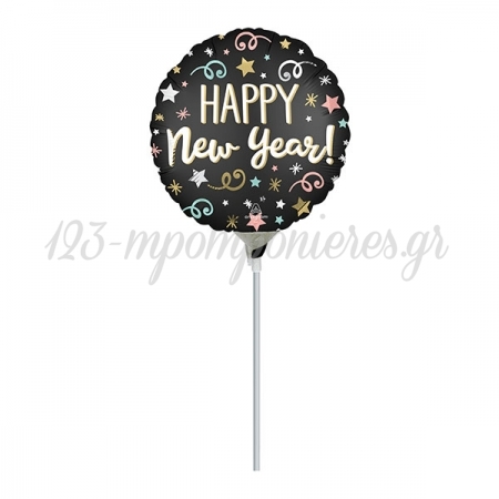 Μπαλόνι Foil 10 (25cm) Mini Shape Happy New Year - ΚΩΔ:543369-BB