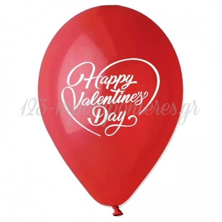 Μπαλόνι Latex 33cm Τυπωμένο Happy Valentine’s Day - ΚΩΔ:13613103-BB