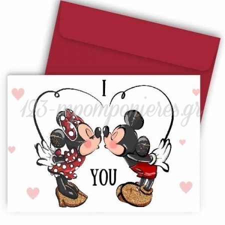 Κάρτα Αγάπης Mickey & Minnie 11X18cm - ΚΩΔ:VC1702-131-BB