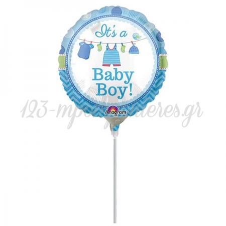 Μπαλόνι Foil 9 (23cm) Mini Shape It’s a Baby Boy - ΚΩΔ:319310-BB
