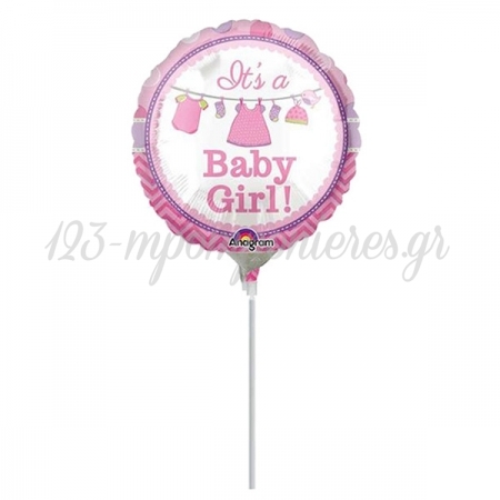 Μπαλόνι Foil 9 (23cm) Mini Shape It’s a Baby Girl - ΚΩΔ:319330-BB