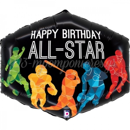 Μπαλόνι Foil 76cm All Sports Birthday - ΚΩΔ:25211-BB