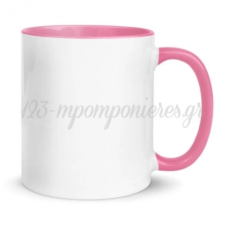 Κούπα με Όνομα Παπάκι με Ροζ Εσωτερικό και Χερούλι 350ml - ΚΩΔ:D24K-18-BB