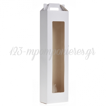 Κουτί λαμπάδας λευκό με παράθυρο 44Χ12Χ7cm - ΚΩΔ:RT034-2-NU