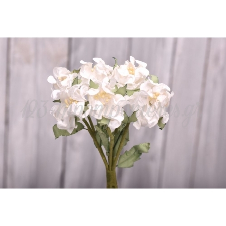 Μικρολούλουδα μπουκέτο με λευκά άνθη 20CM - ΚΩΔ:3013119-10-RD