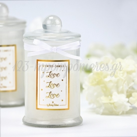 Κερί Γυάλινο Ψηλό Λευκό Fresh Floral 6X11cm - ΚΩΔ:ST00709-SOP