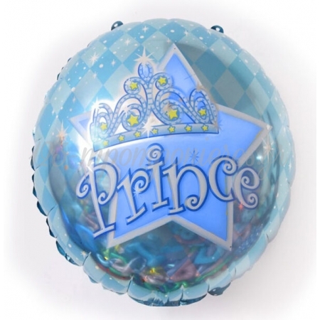 Μπαλόνι Foil 46cm Prince με Στέμμα - ΚΩΔ:207F4073-BB